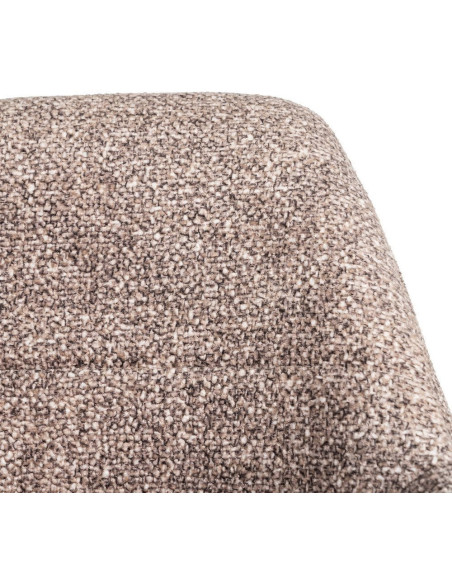 Fauteuil de table moderne chic en Tissu Vieux taupe Chiné Métal Noir Olvian (Lot de 2) - 9