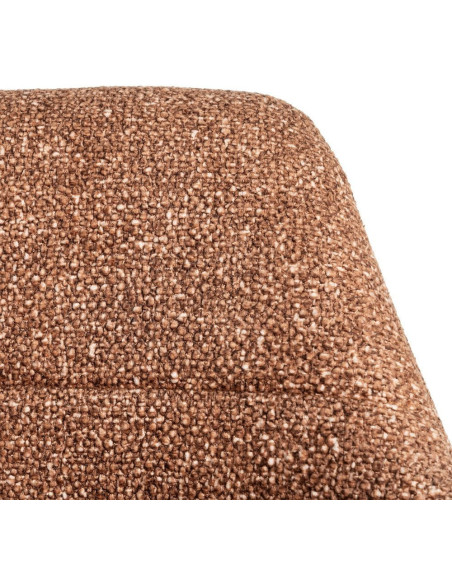 Fauteuil de table moderne chic en Tissu Ocre Chiné Métal Noir Olvian (Lot de 2) - 9