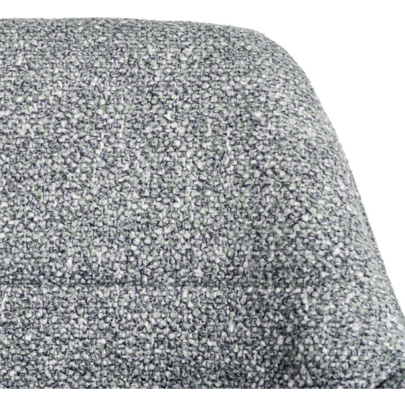 Fauteuil de table moderne chic en Tissu Vert Chiné Métal Noir Olvian (Lot de 2) - 9