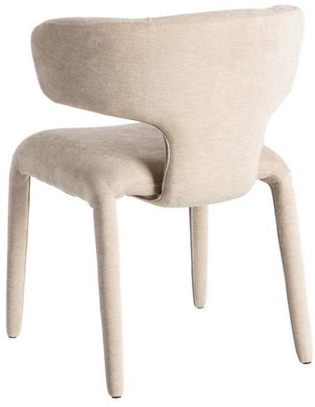 Chaise organique minimaliste en Tissu Vieux taupe Halina (Lot de 2) - 5