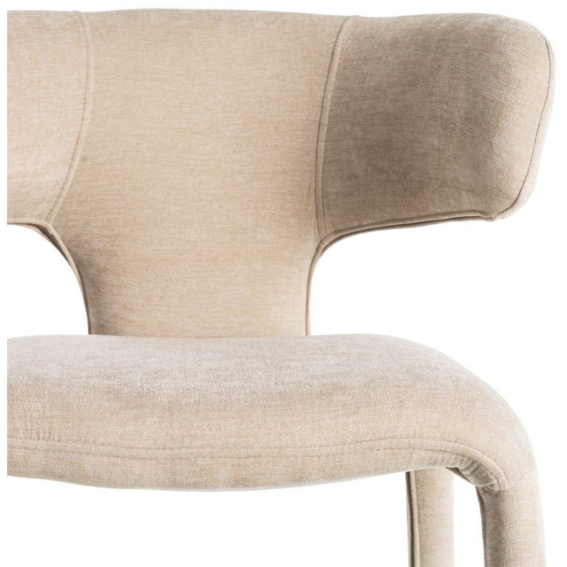 Chaise organique minimaliste en Tissu Vieux taupe Halina (Lot de 2) - 9