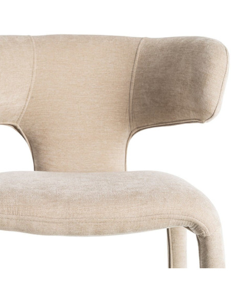 Chaise organique minimaliste en Tissu Vieux taupe Halina (Lot de 2) - 9