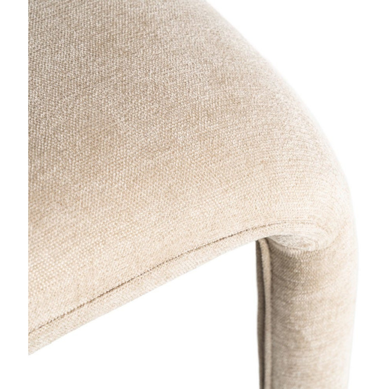 Chaise organique minimaliste en Tissu Vieux taupe Halina (Lot de 2) - 11