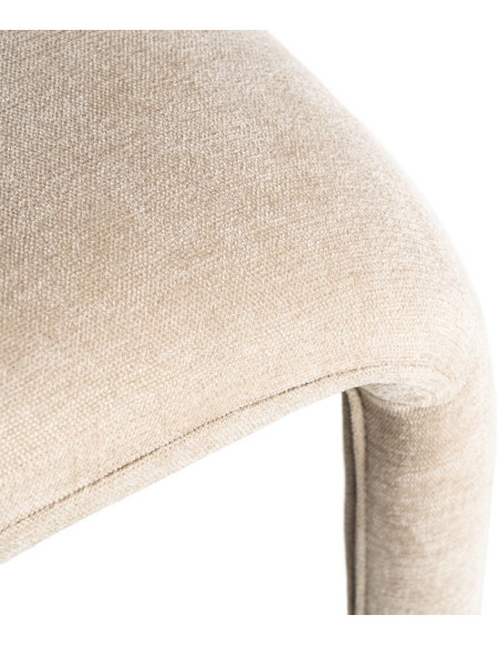 Chaise organique minimaliste en Tissu Vieux taupe Halina (Lot de 2) - 11