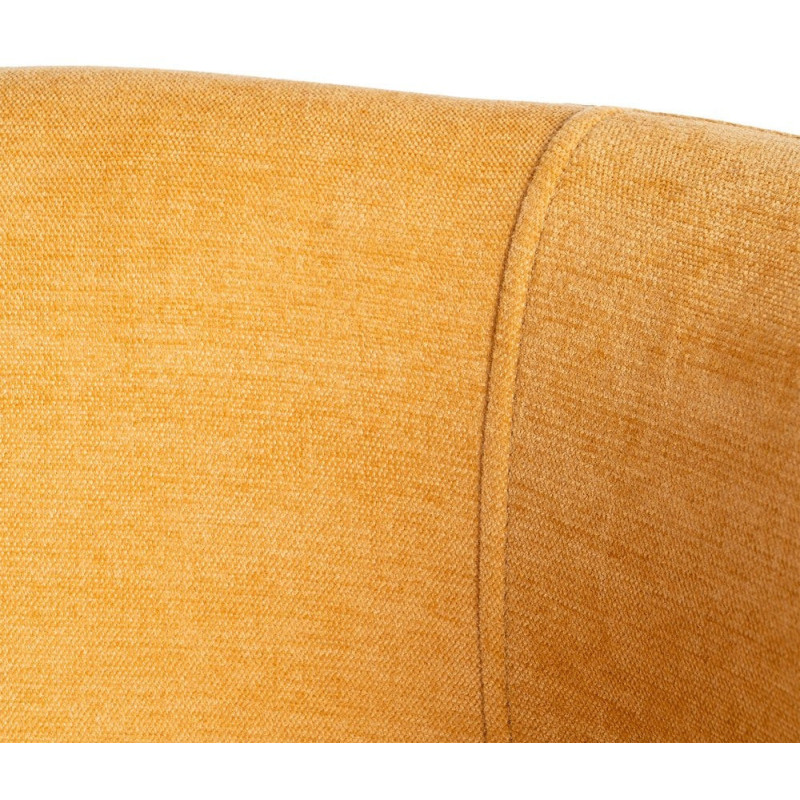 Chaise organique minimaliste en Tissu Jaune moutarde Halina (Lot de 2) - 9