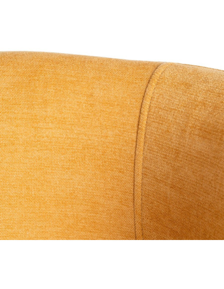 Chaise organique minimaliste en Tissu Jaune moutarde Halina (Lot de 2) - 9