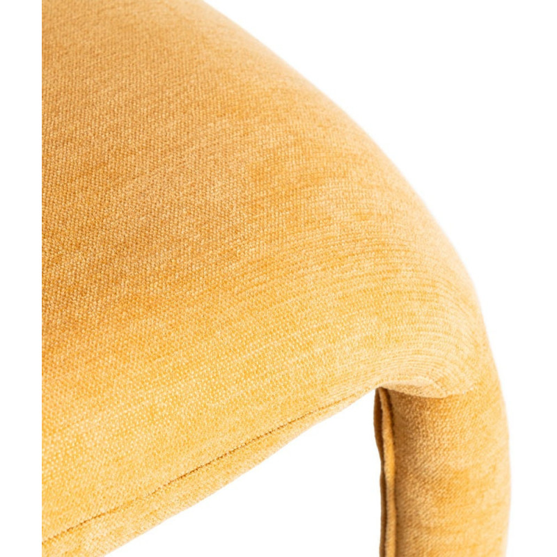 Chaise organique minimaliste en Tissu Jaune moutarde Halina (Lot de 2) - 10