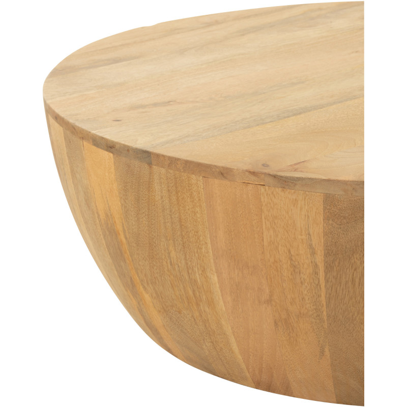 Table basse Ronde Camille en Bois de manguier Naturel - 3