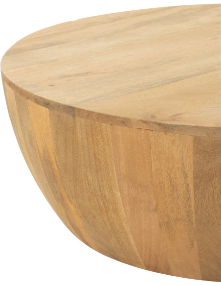 Table basse Ronde Camille en Bois de manguier Naturel - 3