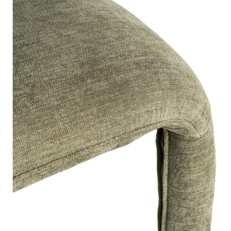 Chaise organique minimaliste en Tissu Vert Halina (Lot de 2) - 10
