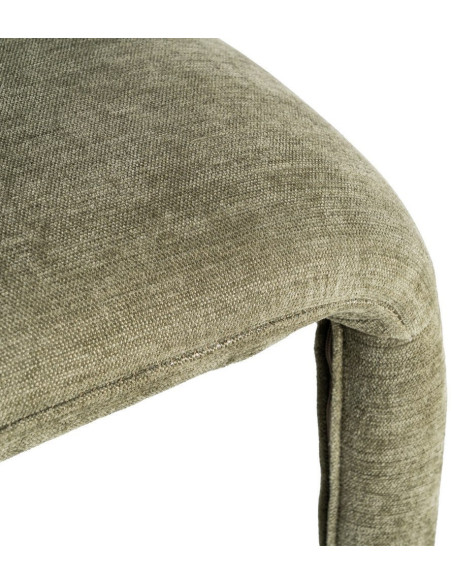 Chaise organique minimaliste en Tissu Vert Halina (Lot de 2) - 10
