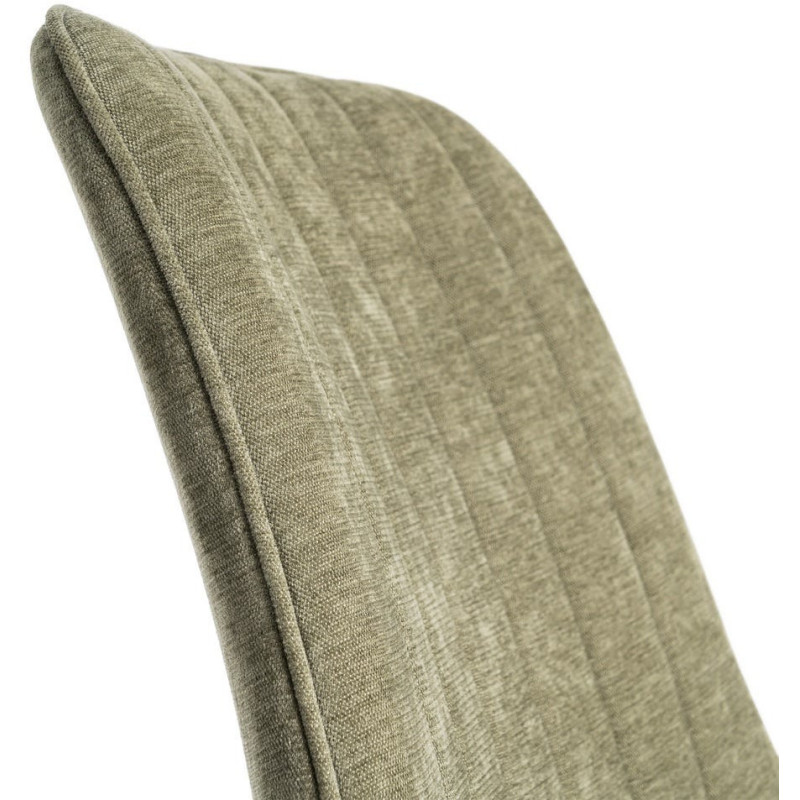 Chaise moderne chic en Tissu Côtelé Métal Vert Vorela (Lot de 4) - 7