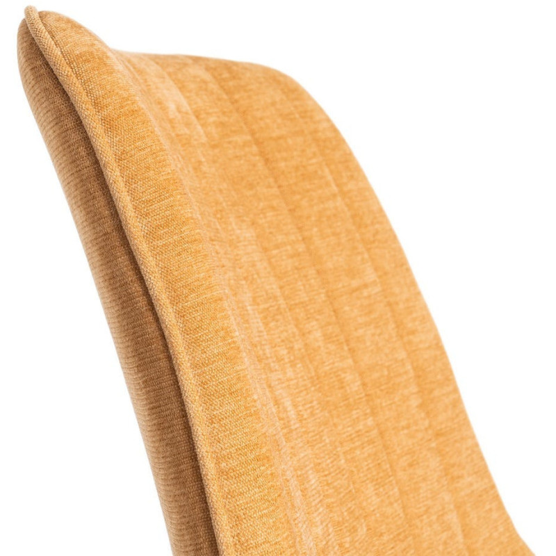 Chaise moderne chic en Tissu Côtelé Métal Marron camel Vorela (Lot de 4) - 7