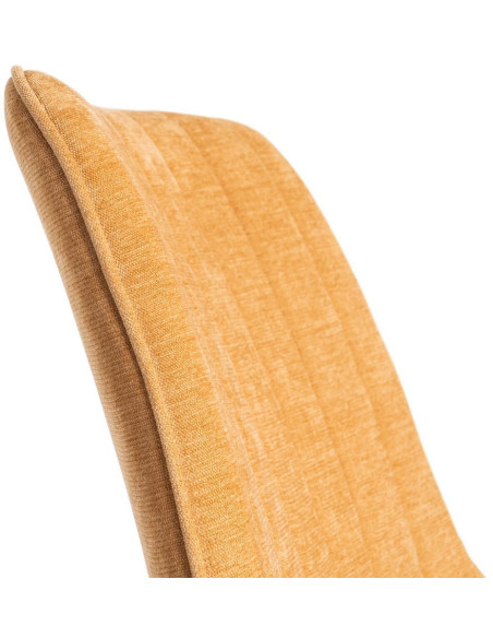 Chaise moderne chic en Tissu Côtelé Métal Marron camel Vorela (Lot de 4) - 7