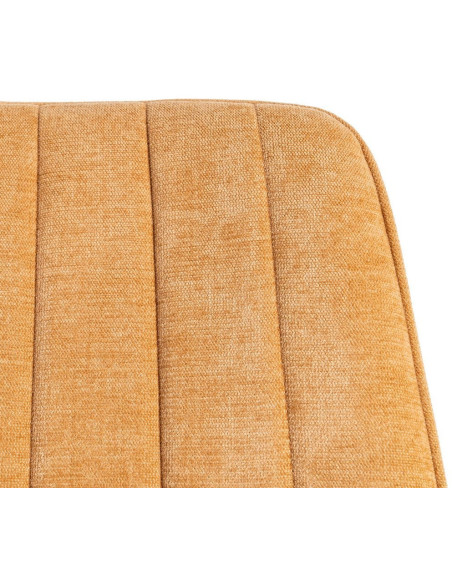 Chaise moderne chic en Tissu Côtelé Métal Marron camel Vorela (Lot de 4) - 9