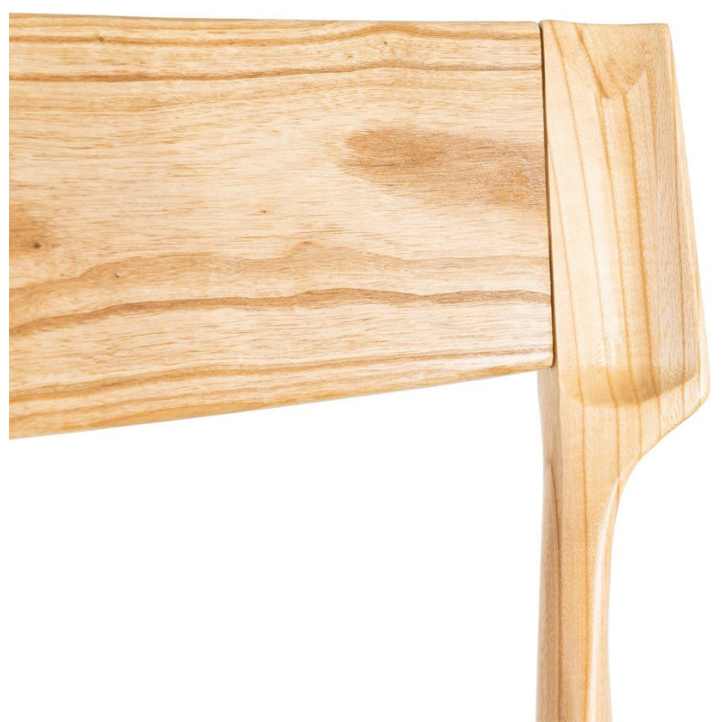 Chaise moderne japandi Bois de frêne Naturel Corde en papier Beige Helvio (Lot de 2) - 8