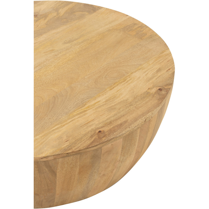 Table basse Ronde Camille en Bois de manguier Naturel - 4