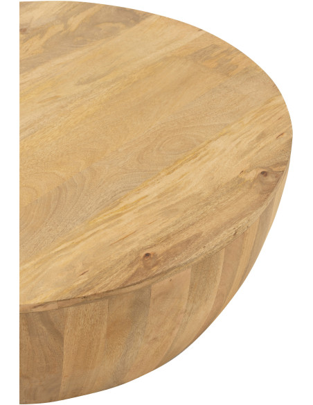 Table basse Ronde Camille en Bois de manguier Naturel - 4