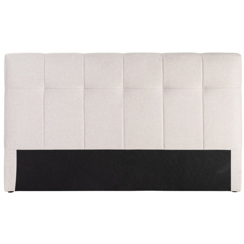 Tête de lit matelassée moderne chic 2 personnes 160x100 Tissu Beige Bois contreplaqué Renito - 1
