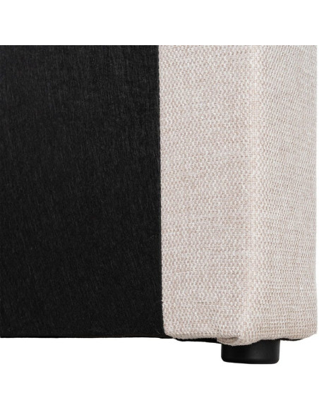 Tête de lit matelassée moderne chic 2 personnes 160x100 Tissu Beige Bois contreplaqué Renito - 7