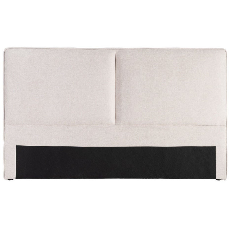 Tête de lit moderne chic 2 personnes 160x100 Tissu Beige Bois contreplaqué Elrino - 1
