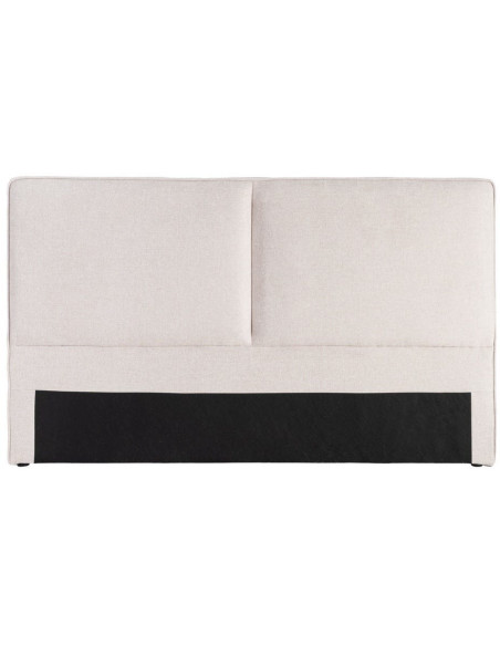 Tête de lit moderne chic 2 personnes 160x100 Tissu Beige Bois contreplaqué Elrino - 1