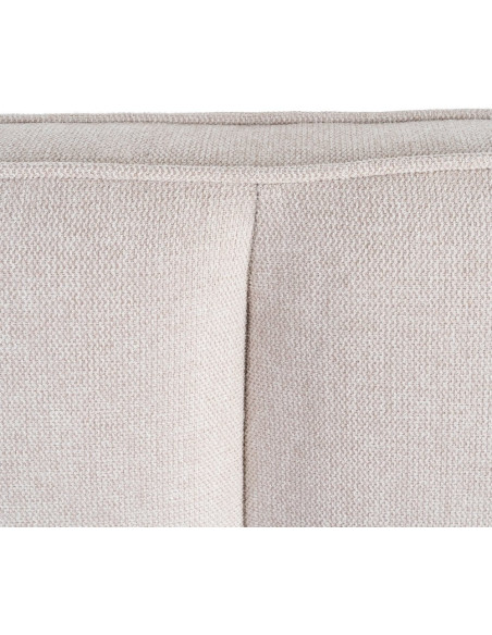 Tête de lit moderne chic 2 personnes 160x100 Tissu Beige Bois contreplaqué Elrino - 5