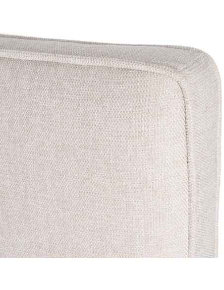 Tête de lit moderne chic 2 personnes 160x100 Tissu Beige Bois contreplaqué Elrino - 6