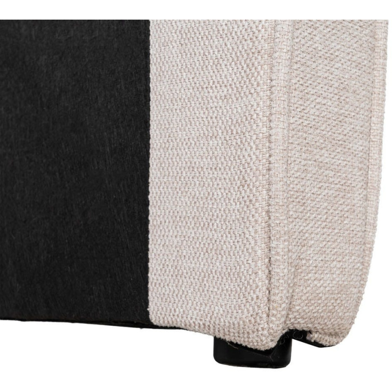 Tête de lit moderne chic 2 personnes 160x100 Tissu Beige Bois contreplaqué Elrino - 7