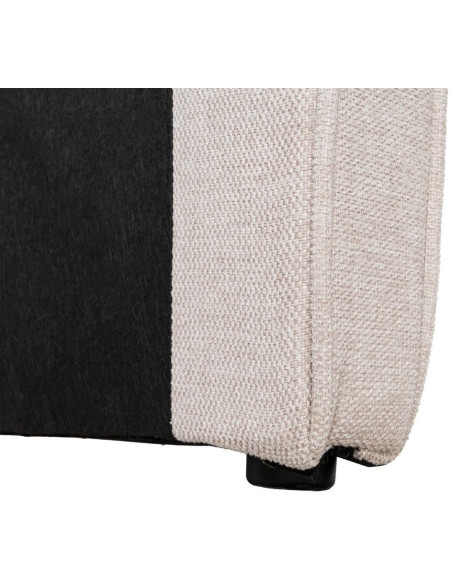 Tête de lit moderne chic 2 personnes 160x100 Tissu Beige Bois contreplaqué Elrino - 7