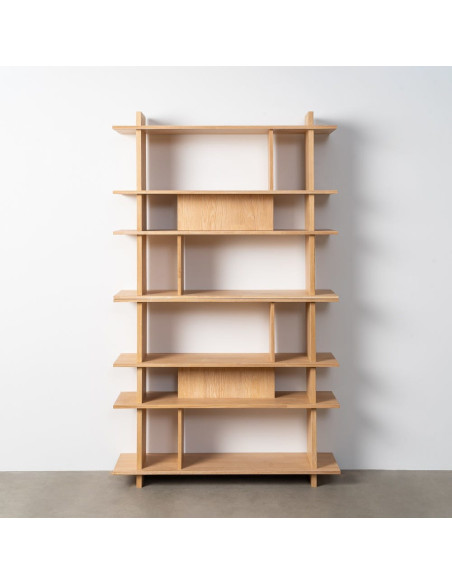 Grande Étagère moderne 7 niveaux en Bois d'hévéa Naturel Cenira - 7