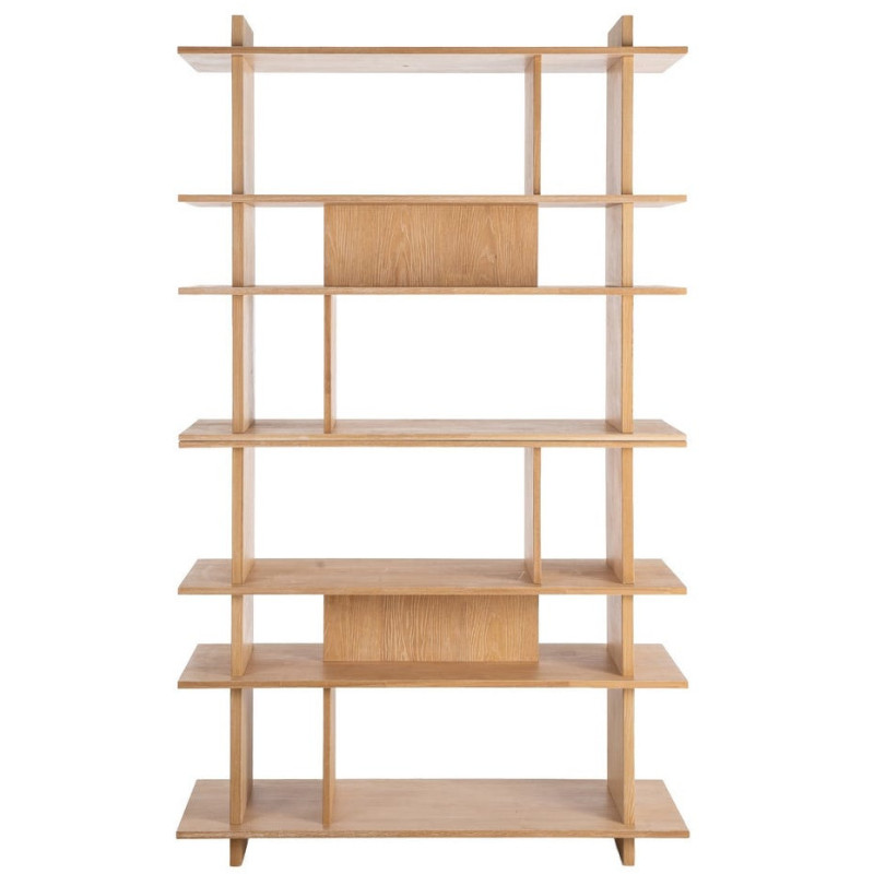 Grande Étagère moderne 7 niveaux en Bois d'hévéa Naturel Cenira - 2