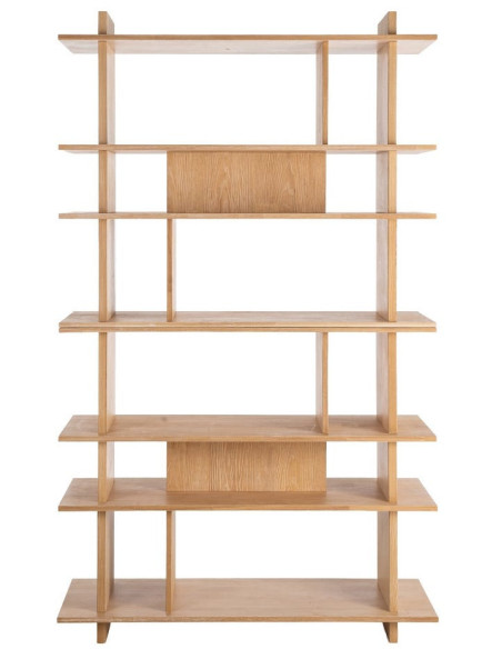 Grande Étagère moderne 7 niveaux en Bois d'hévéa Naturel Cenira - 2