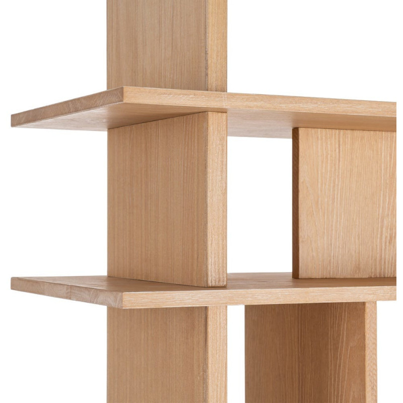 Grande Étagère moderne 7 niveaux en Bois d'hévéa Naturel Cenira - 3