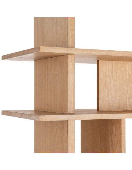 Grande Étagère moderne 7 niveaux en Bois d'hévéa Naturel Cenira - 3