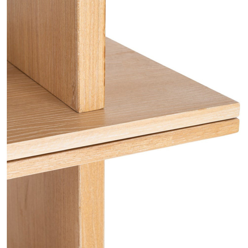 Grande Étagère moderne 7 niveaux en Bois d'hévéa Naturel Cenira - 5
