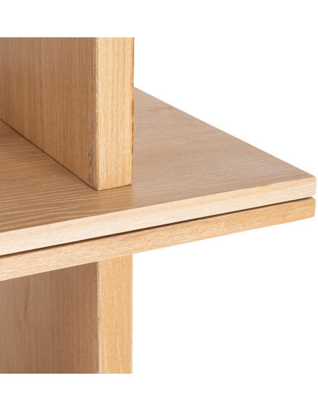 Grande Étagère moderne 7 niveaux en Bois d'hévéa Naturel Cenira - 5