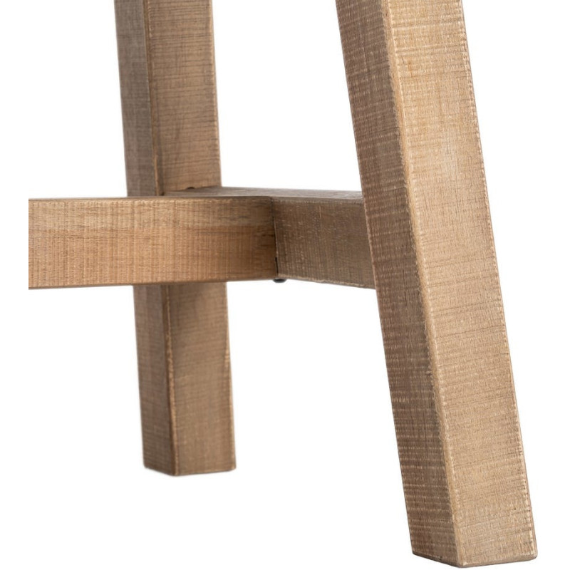 Console style campagne chic Rectangulaire 140 cm en Bois d'hévéa Naturel Malvio - 6