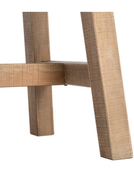 Console style campagne chic Rectangulaire 140 cm en Bois d'hévéa Naturel Malvio - 6