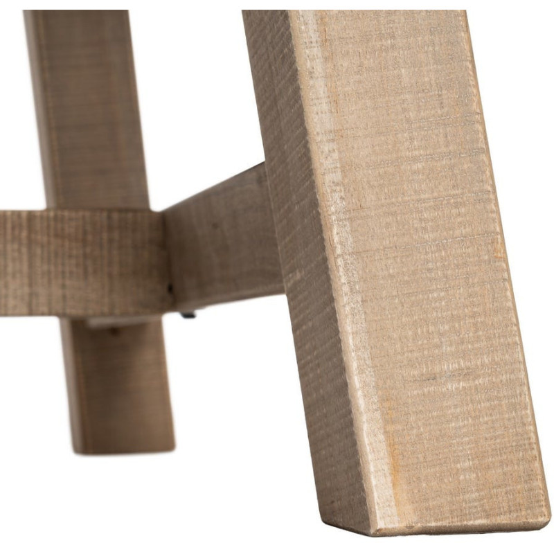 Table basse style campagne chic Rectangulaire 130 cm en Bois d'hévéa Naturel Malvio - 7