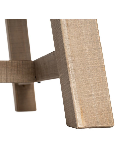 Table basse style campagne chic Rectangulaire 130 cm en Bois d'hévéa Naturel Malvio - 7