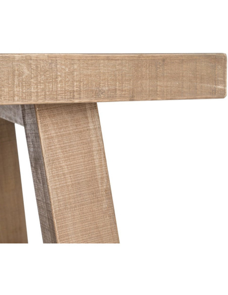 Grande Table à manger style campagne chic Rectangulaire 8 personnes en Bois d'hévéa Naturel Malvio - 3