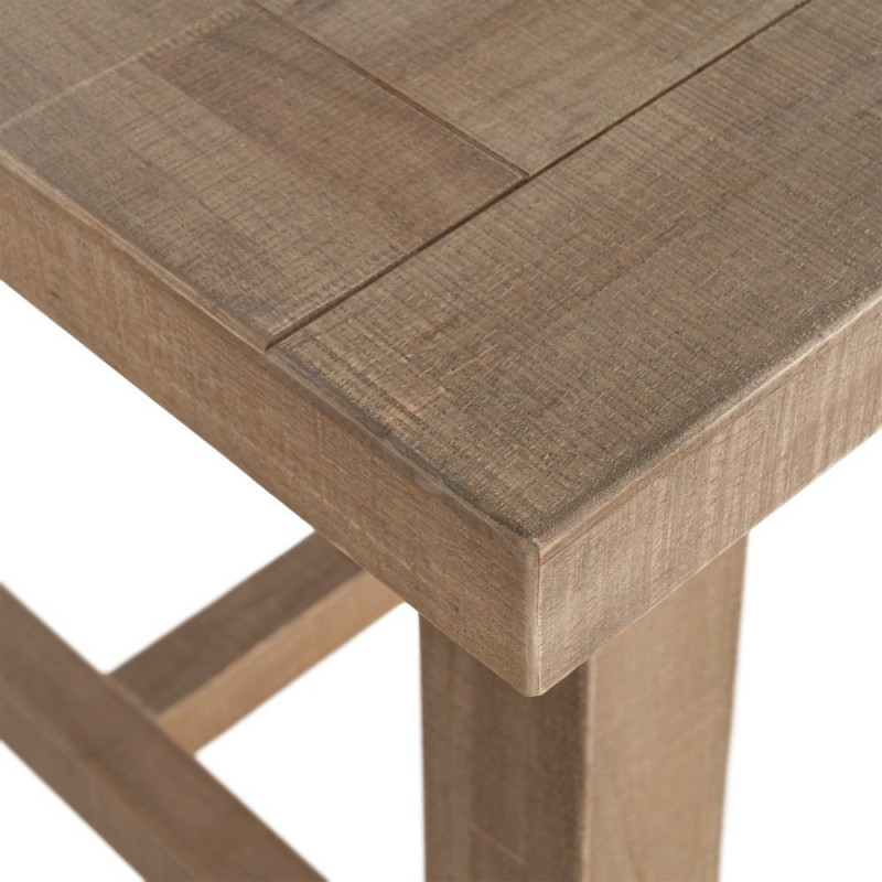 Grande Table à manger style campagne chic Rectangulaire 8 personnes en Bois d'hévéa Naturel Malvio - 4