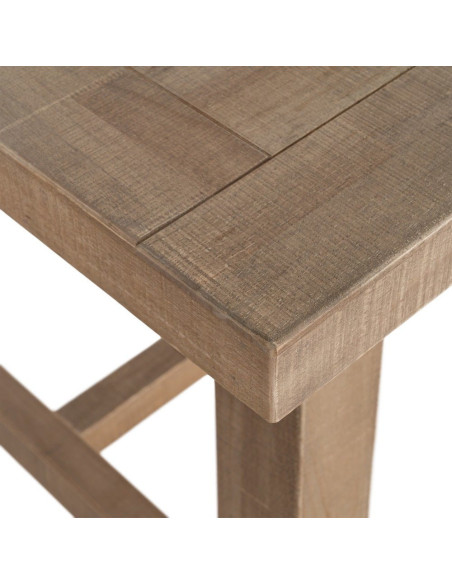 Grande Table à manger style campagne chic Rectangulaire 8 personnes en Bois d'hévéa Naturel Malvio - 4