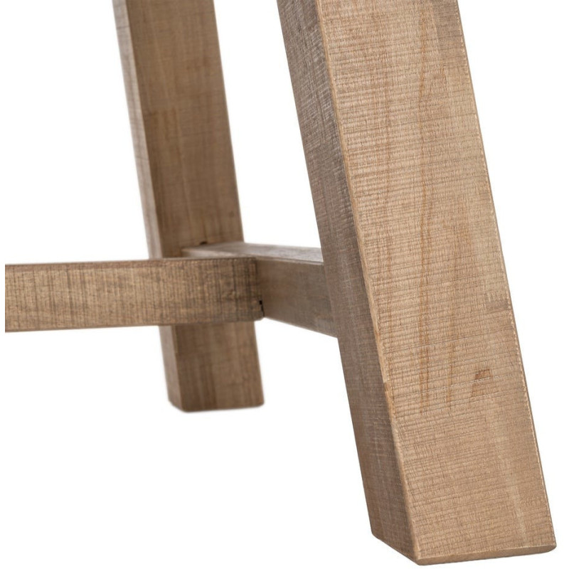 Grande Table à manger style campagne chic Rectangulaire 8 personnes en Bois d'hévéa Naturel Malvio - 6