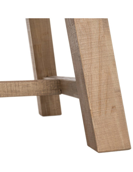 Grande Table à manger style campagne chic Rectangulaire 8 personnes en Bois d'hévéa Naturel Malvio - 6