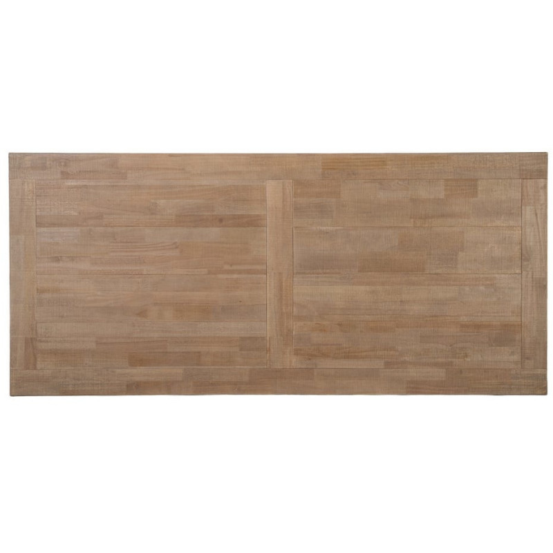 Grande Table à manger style campagne chic Rectangulaire 8 personnes en Bois d'hévéa Naturel Malvio - 7