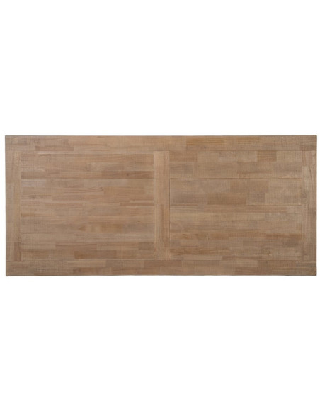 Grande Table à manger style campagne chic Rectangulaire 8 personnes en Bois d'hévéa Naturel Malvio - 7