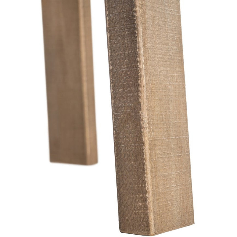 Table haute style campagne chic Ronde 2 personnes 79 cm en Bois d'hévéa Naturel Malvio - 6