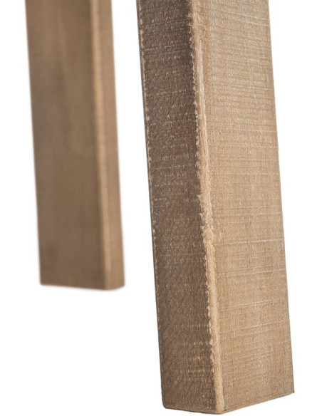 Table haute style campagne chic Ronde 2 personnes 79 cm en Bois d'hévéa Naturel Malvio - 6